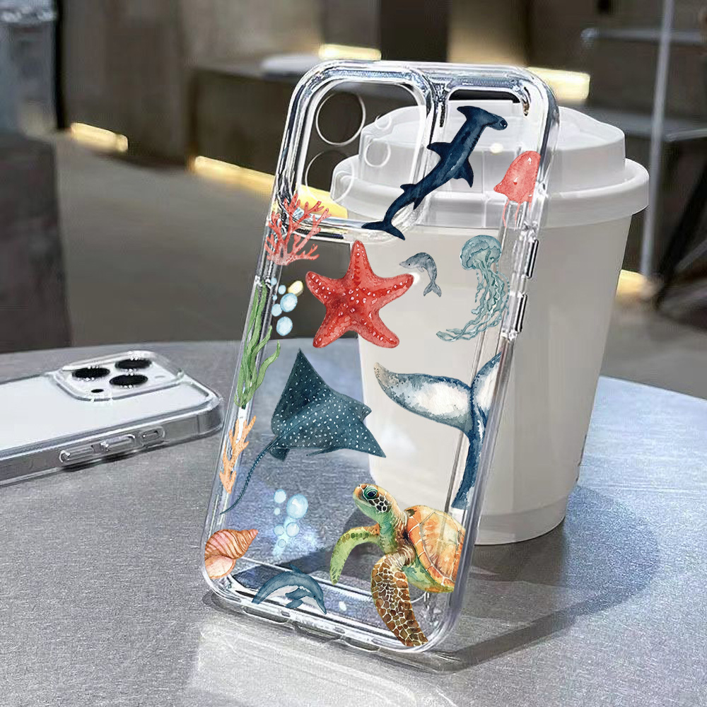 เคสลายสัตว์ทะเลสำหรับ iPhone 1 - Apple Iphone 15 Pro Max บทวิจารณ์และราคา